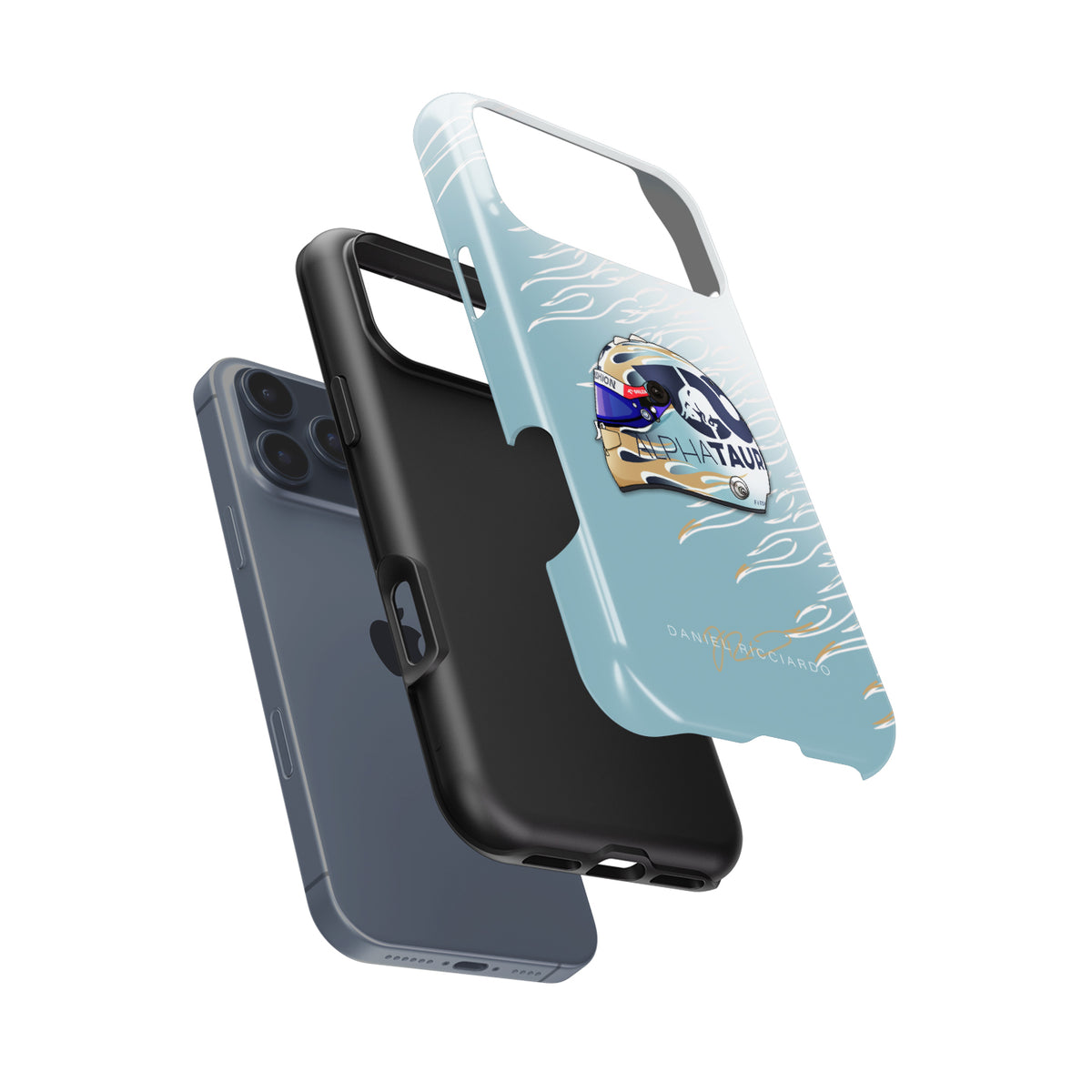 Daniel Ricciardo F1 Helmet Formula 1 racing iPhone case view 6