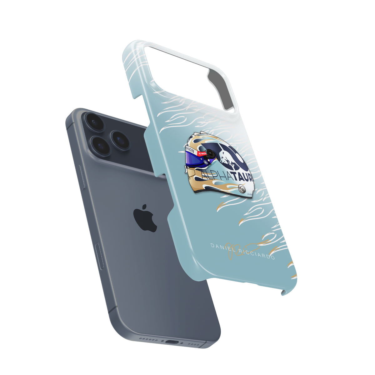 Daniel Ricciardo F1 Helmet Formula 1 racing iPhone case view 3