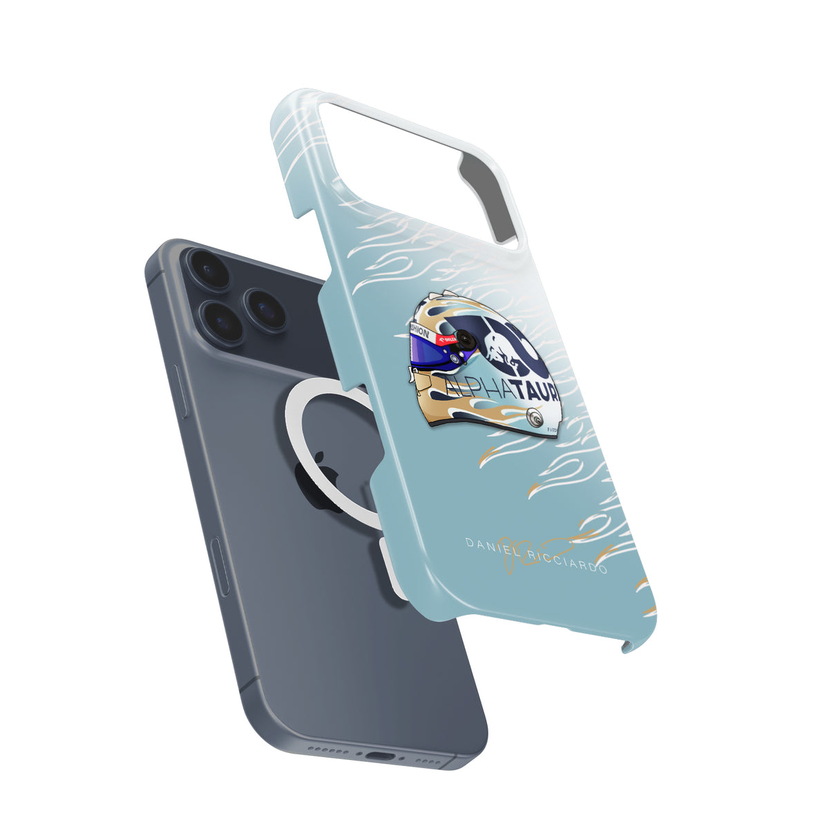 Daniel Ricciardo F1 Helmet Formula 1 racing iPhone case view 4