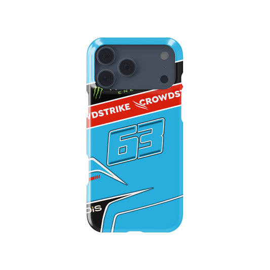 George Russell GR63 Helmet Formula 1 racing iPhone case view 1