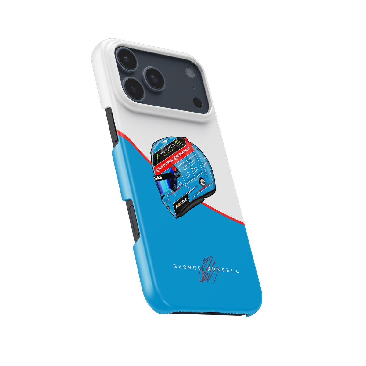 George Russell GR63 2023 Helmet Formula 1 racing iPhone case view 5