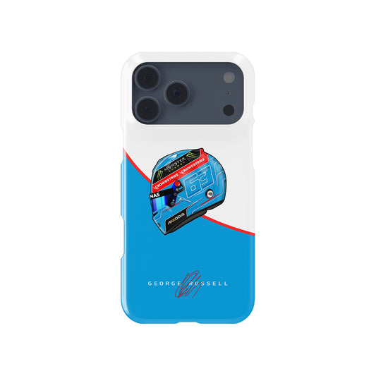George Russell GR63 2023 Helmet Formula 1 racing iPhone case view 1