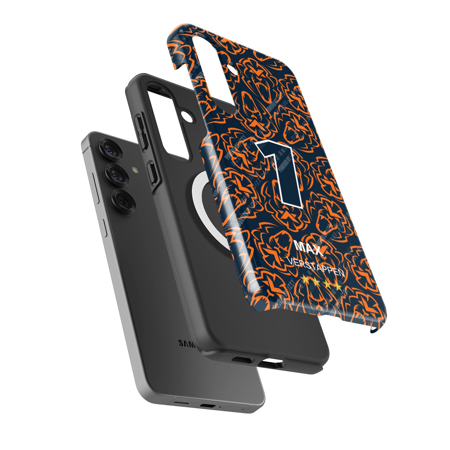 Max Verstappen 2025 F1 Champion Phone Case – Orange Lion Edition (Samsung)