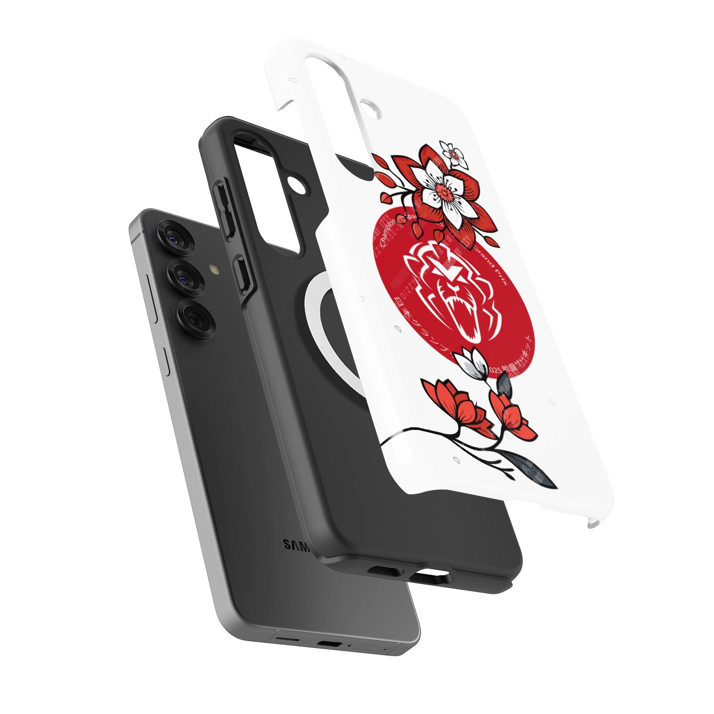 Max Verstappen 2025 F1 Japanese GP Helmet Edition Phone Case – Sakura Spirit Design (Samsung)