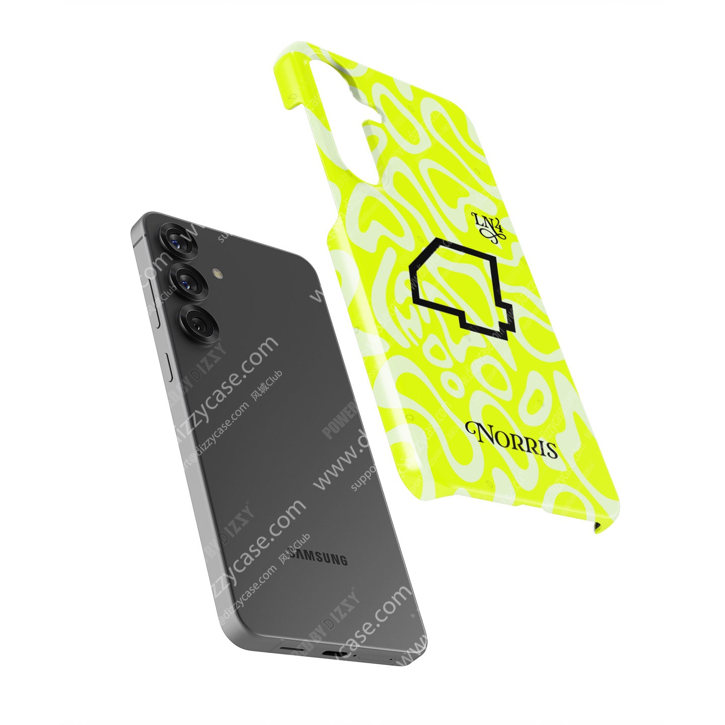 Lando Norris GRANDSTAND ’25 Phone Case – Fluoro Lime Edition for Samsung Galaxy