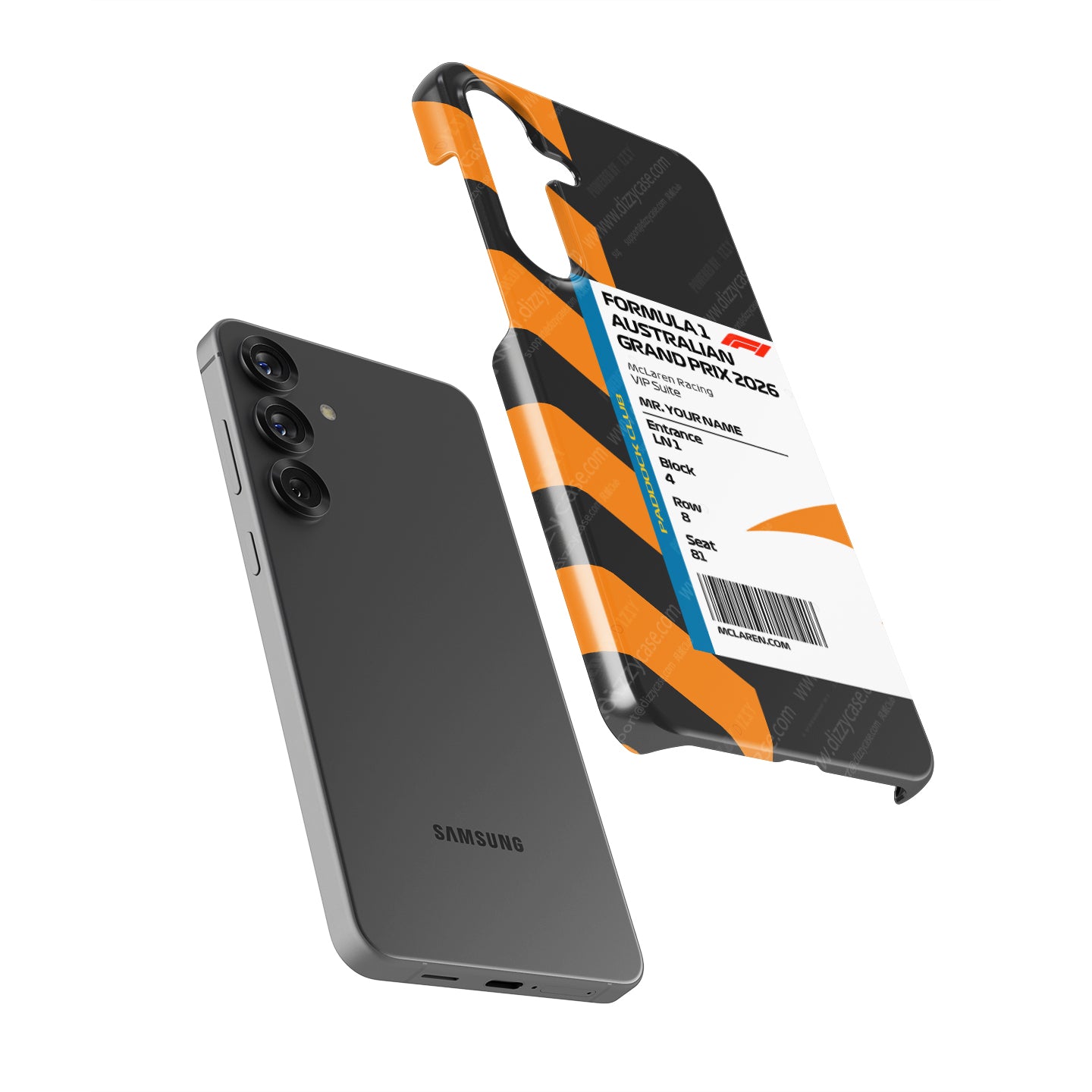 McLaren 2026 Australia VIP Custom Name Samsung Case