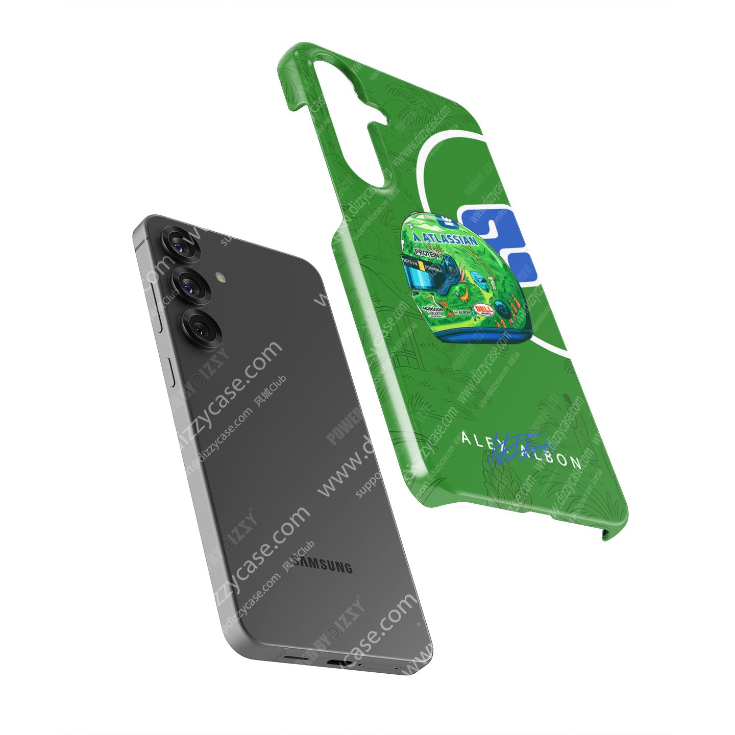 Alex Albon 2025 Singapore GP Helmet Phone Case – UNICEF Charity Edition for Samsung