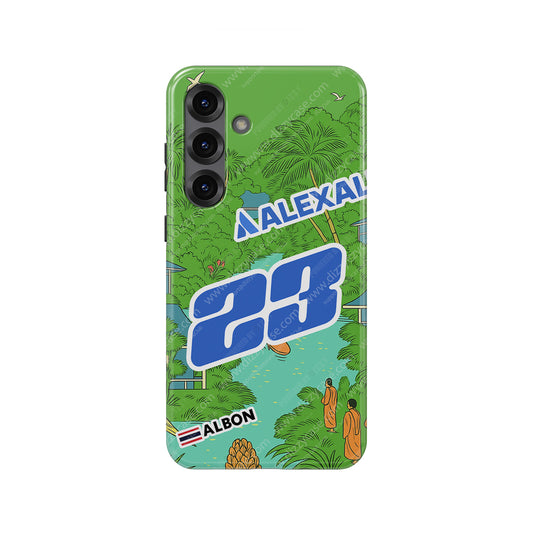 Alex Albon 2025 Singapore GP Helmet Samsung Phone Case – UNICEF Charity Edition for Galaxy