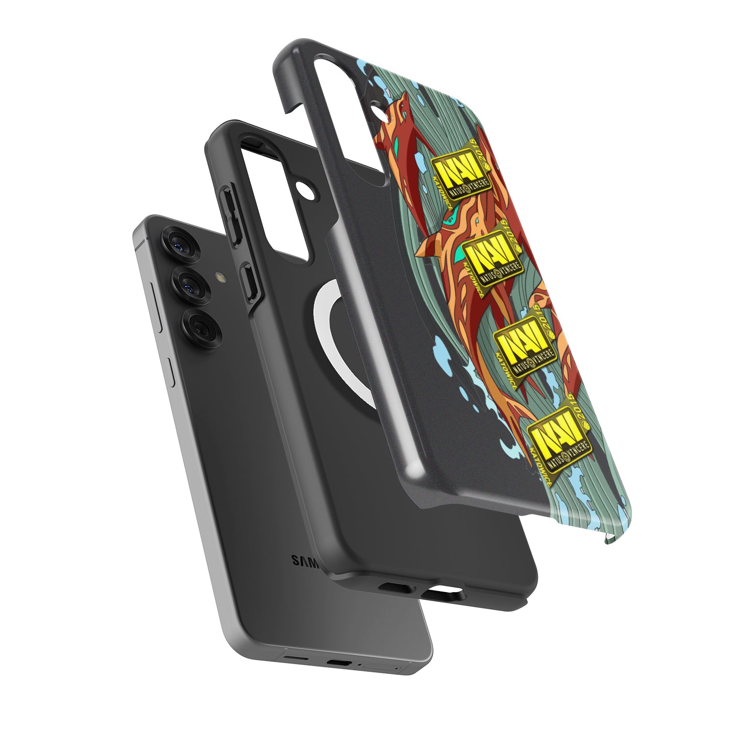 CS AK-47 | Aquamarine Revenge with 4x Natus Vincere Katowice 2015 Stickers - Samsung Models