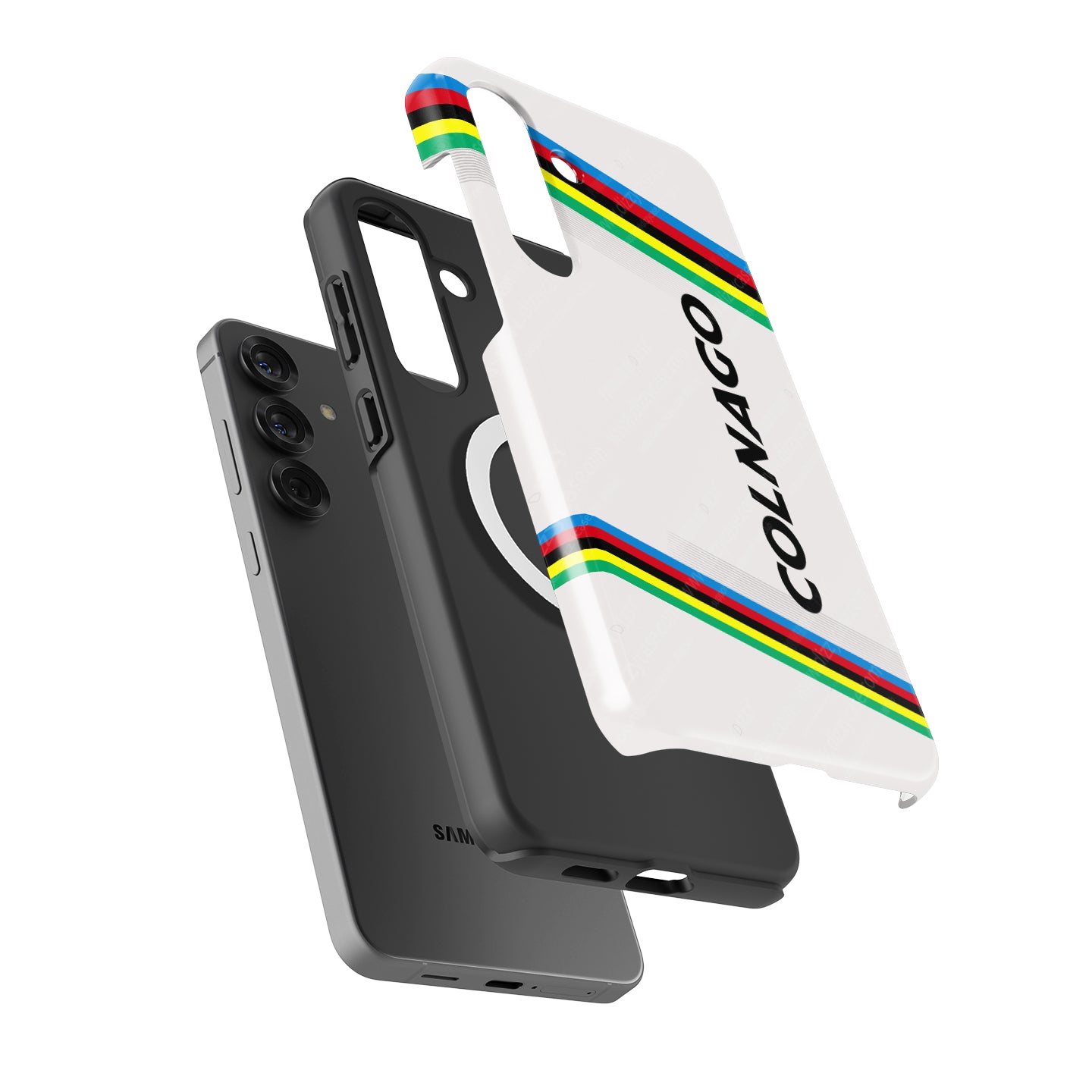 Funda para teléfono Tadej Pogacar 2024 Dual Triumph en jersey amarillo y rosa de DIZZY