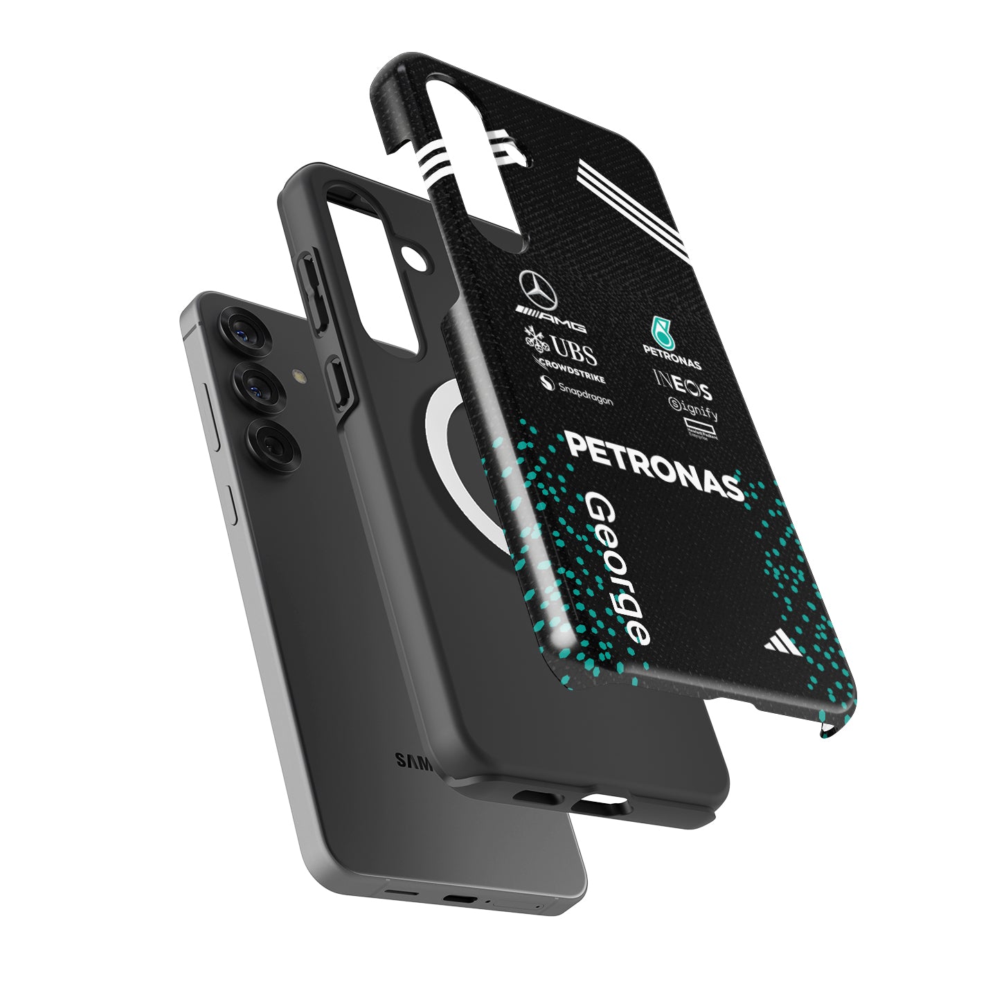 George Russell 2025 Mercedes F1 Race Suit Phone Case – AMG Petronas Edition (Samsung Galaxy) | DIZZY CASE