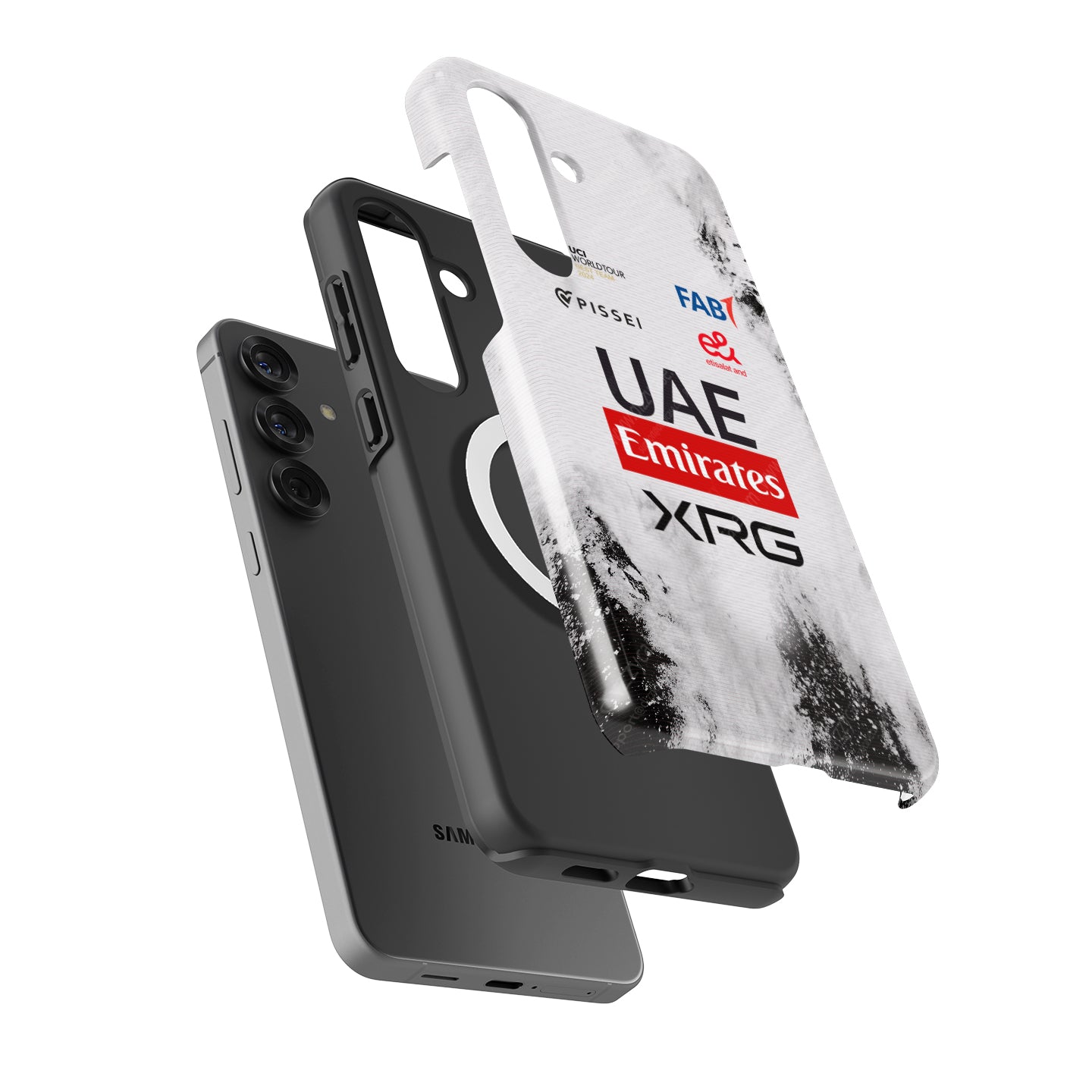 UAE Team Emirates 2025 TDF Special Edition Phone Case – White & Black Heritage (Samsung Galaxy) | DIZZY CASE