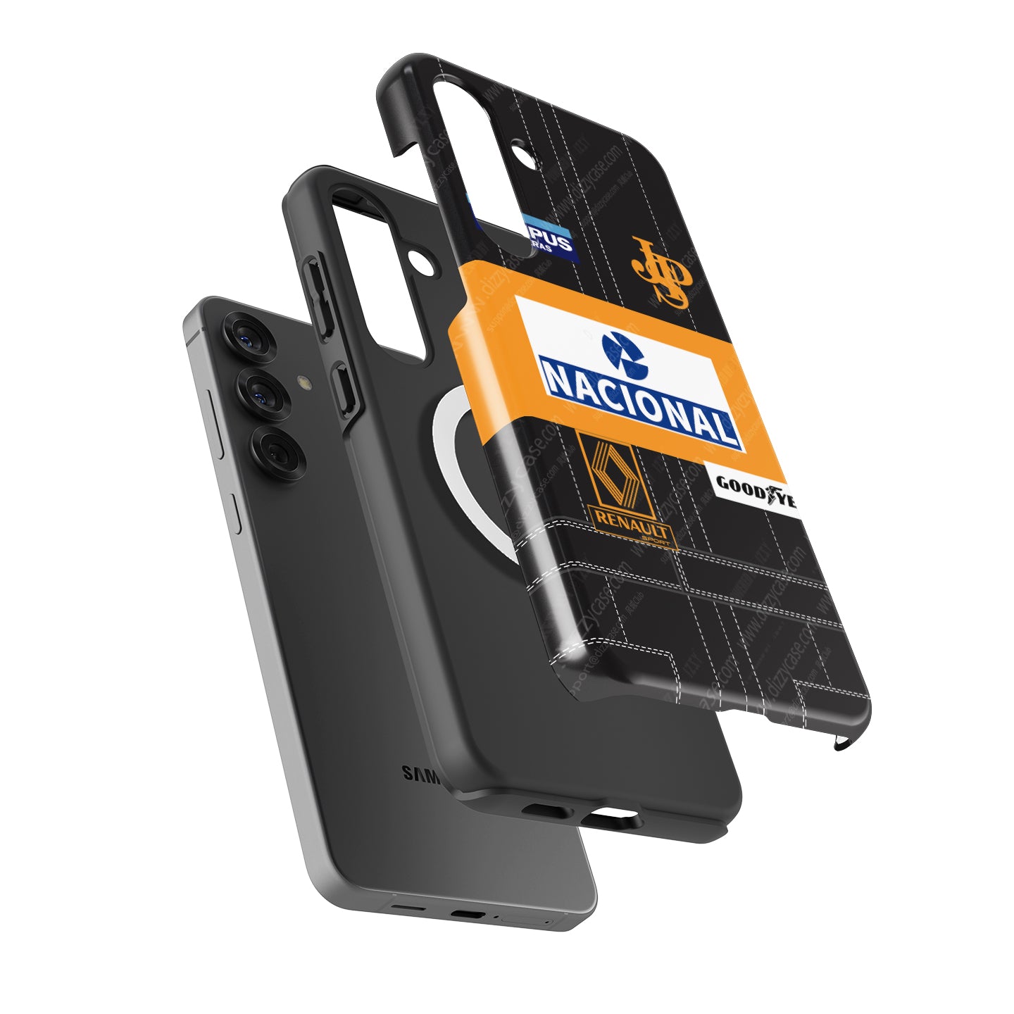 Ayrton Senna 1985 Lotus F1 Samsung Case - Snap & Tough Variants | DIZZY CASE