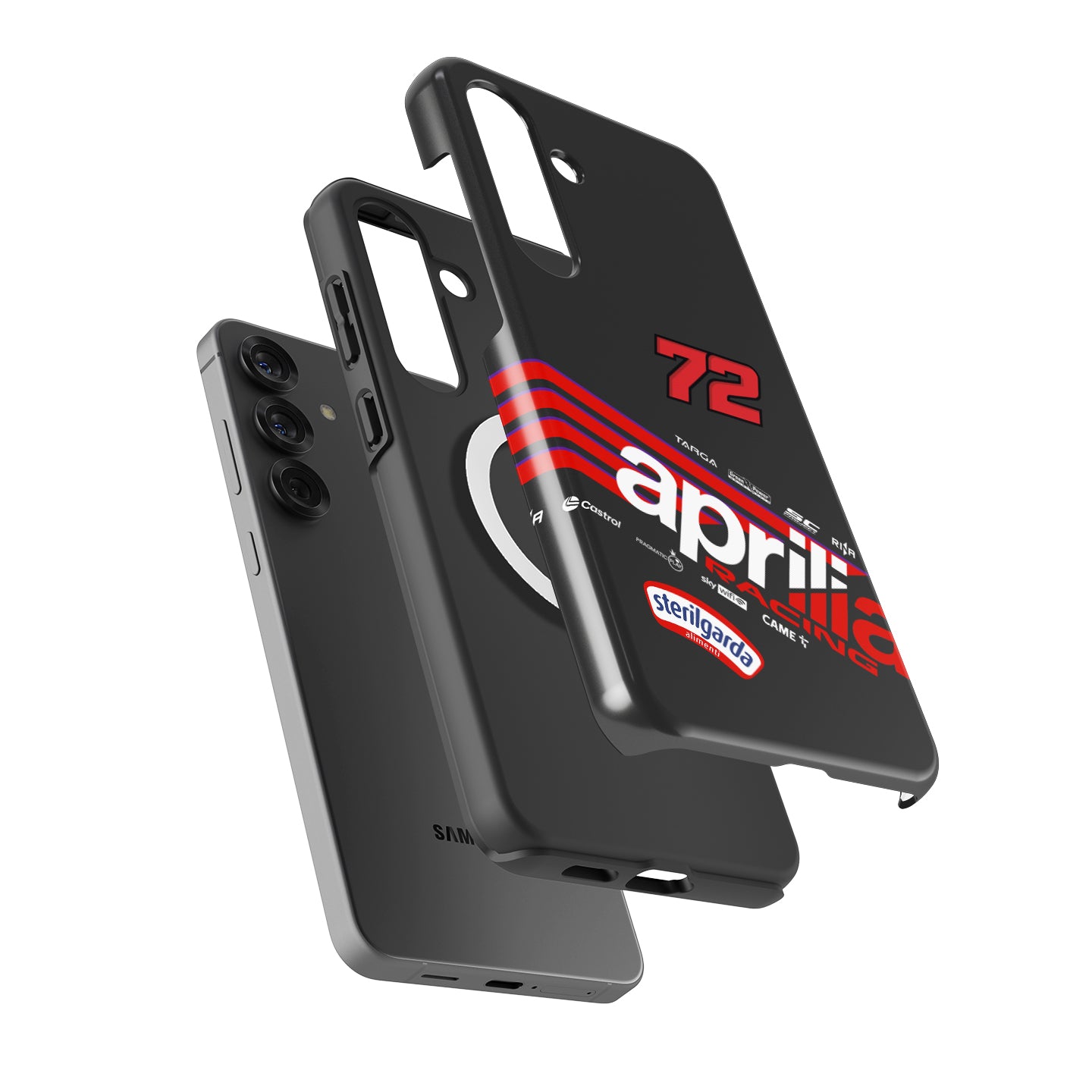 Marco Bezzecchi 2025 MotoGP Phone Case – Aprilia Racing Livery Design for Samsung
