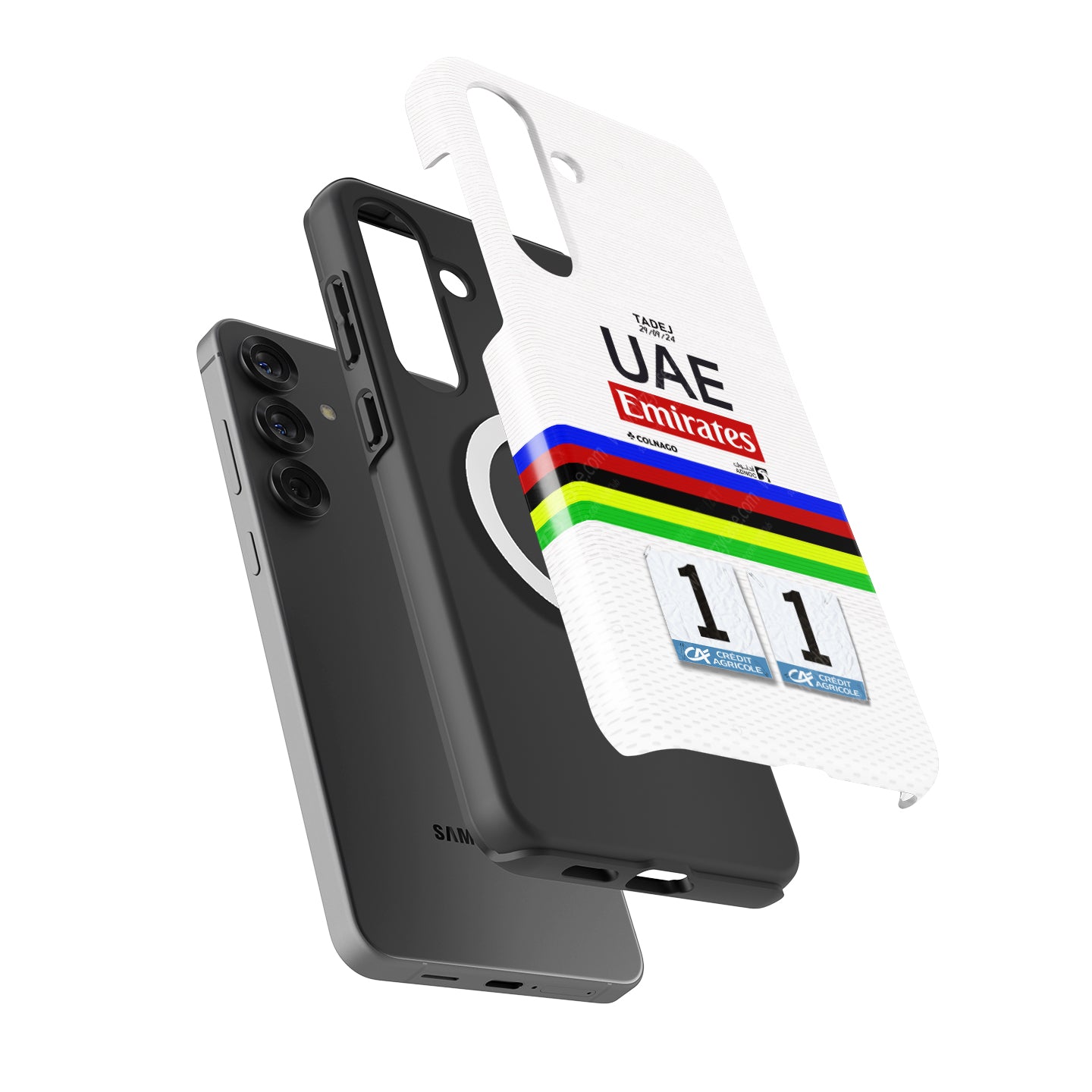 Tadej Pogačar Rainbow Jersey Tour of Lombardy Phone Case – Samsung Models