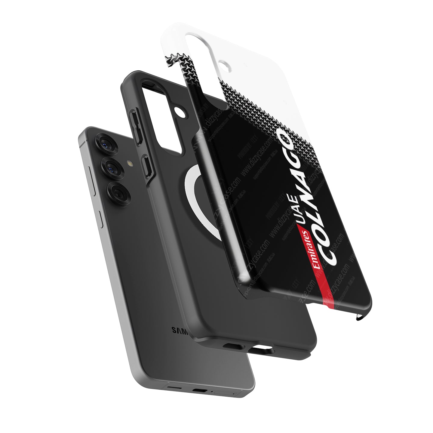 Colnago Y1RS Team Edition Phone Case – UAE 2025 Black & White Graphic (for Samsung) | DIZZY CASE