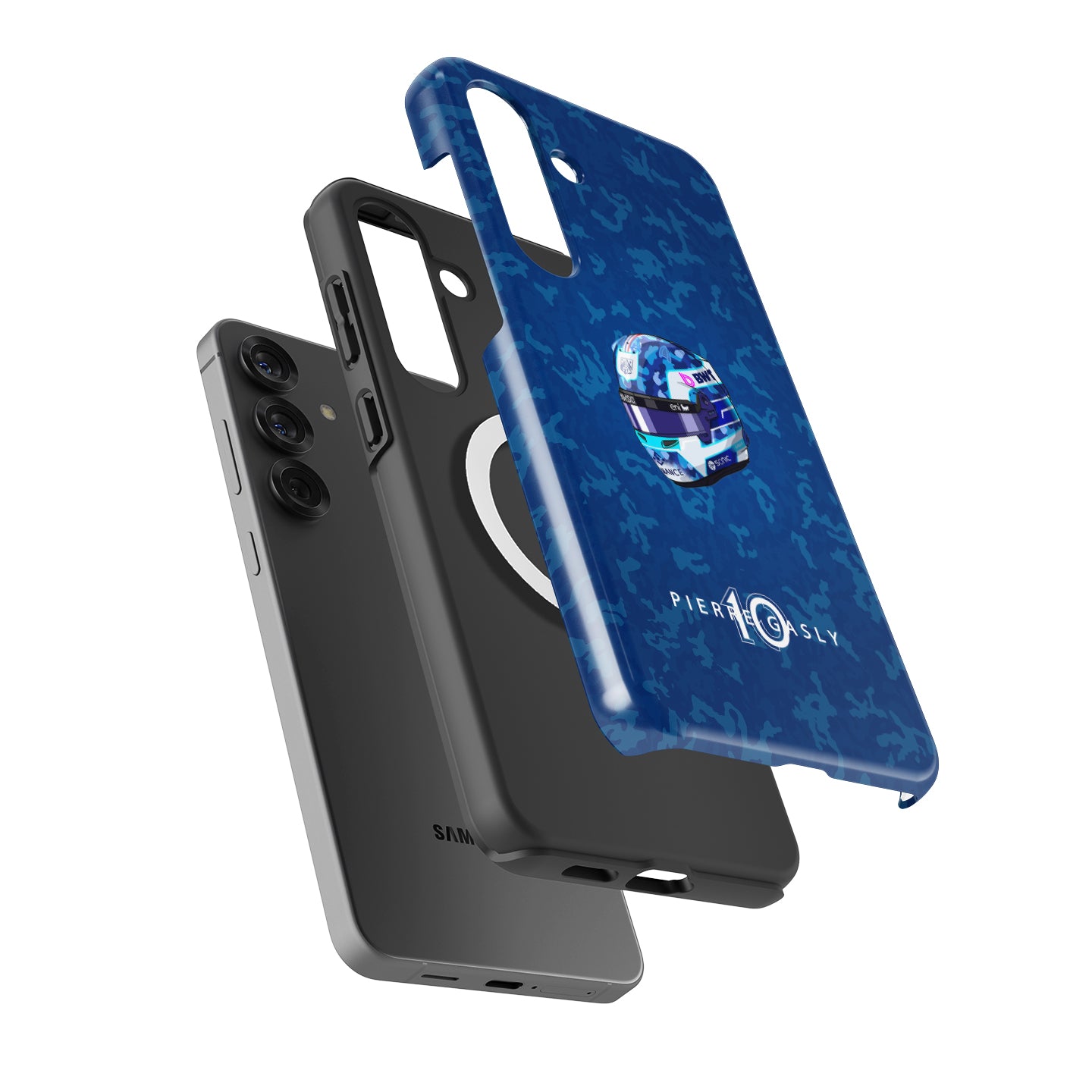Pierre Gasly 2025 Helmet Phone Case – French Heritage F1 Design for Samsung Galaxy | DIZZY CASE