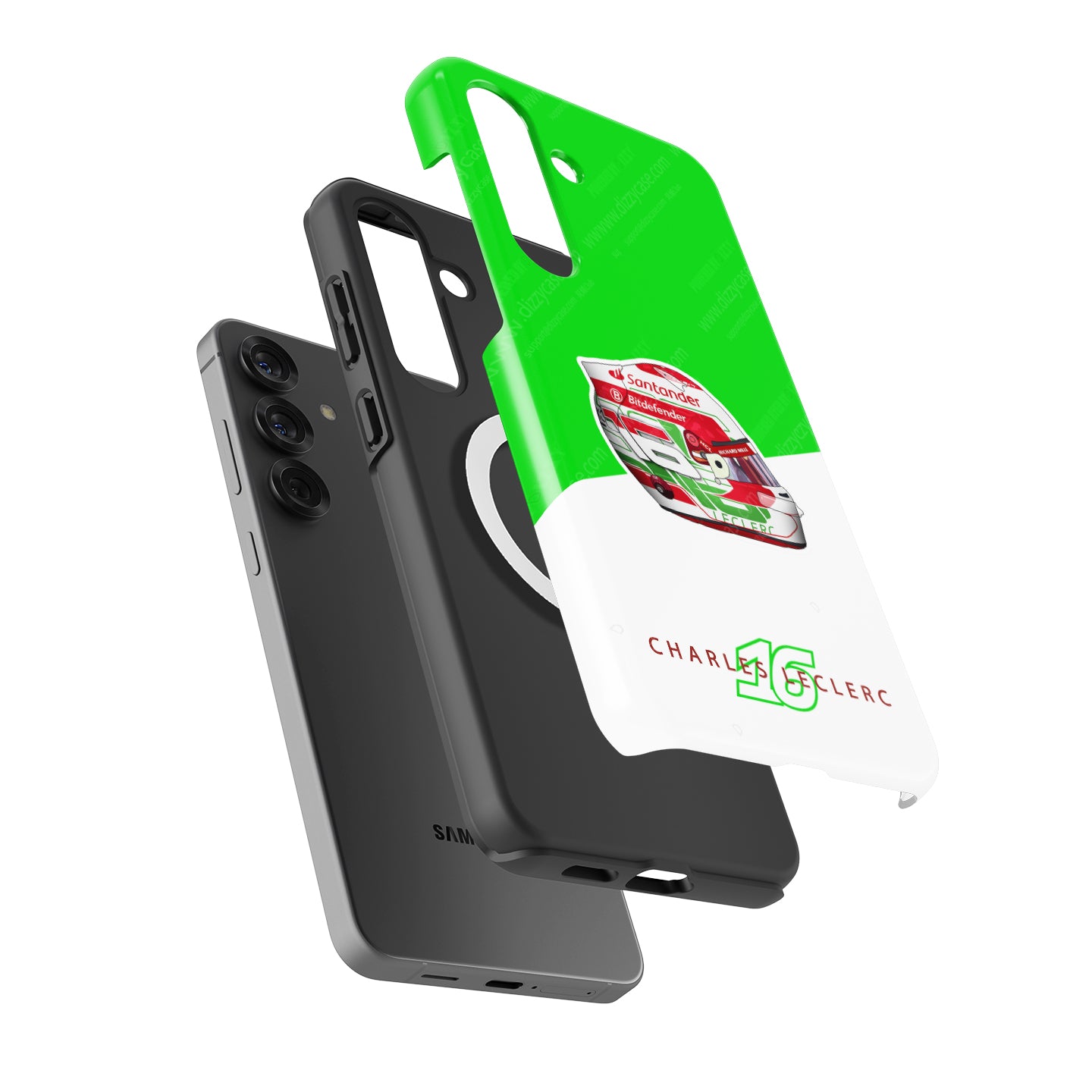 Charles Leclerc 2024 Italian Grand Prix Helmet Phone Case – Ferrari Edition - Samsung Models | DIZZY CASE