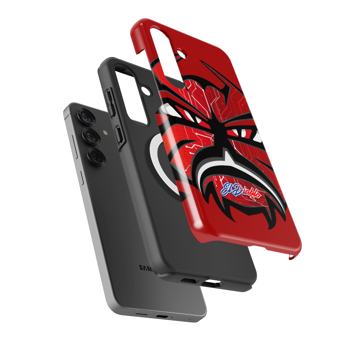 Unleash Your Racing Spirit: Fabio Quartararo Demon Helmet Livery Phone Case