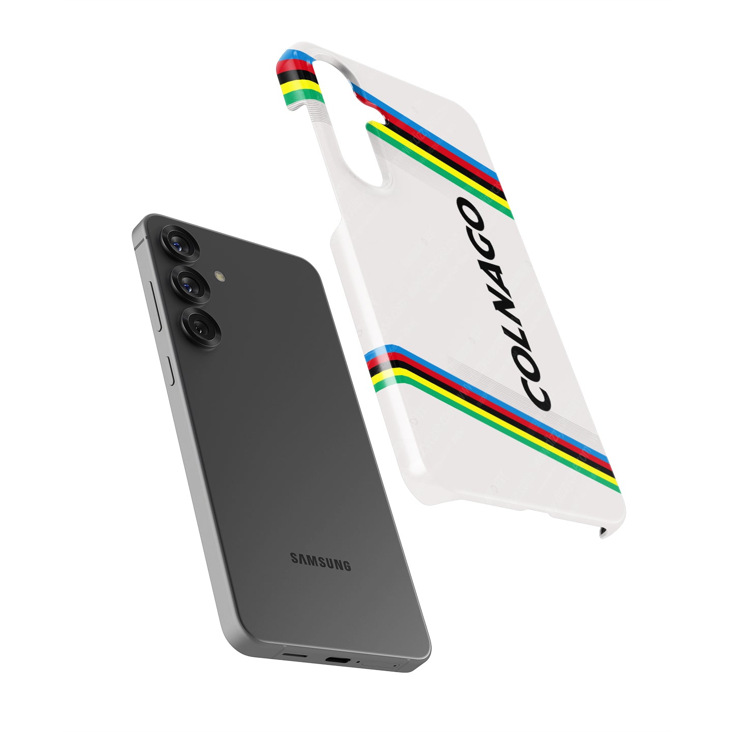 Funda para teléfono Tadej Pogacar 2024 Dual Triumph en jersey amarillo y rosa de DIZZY