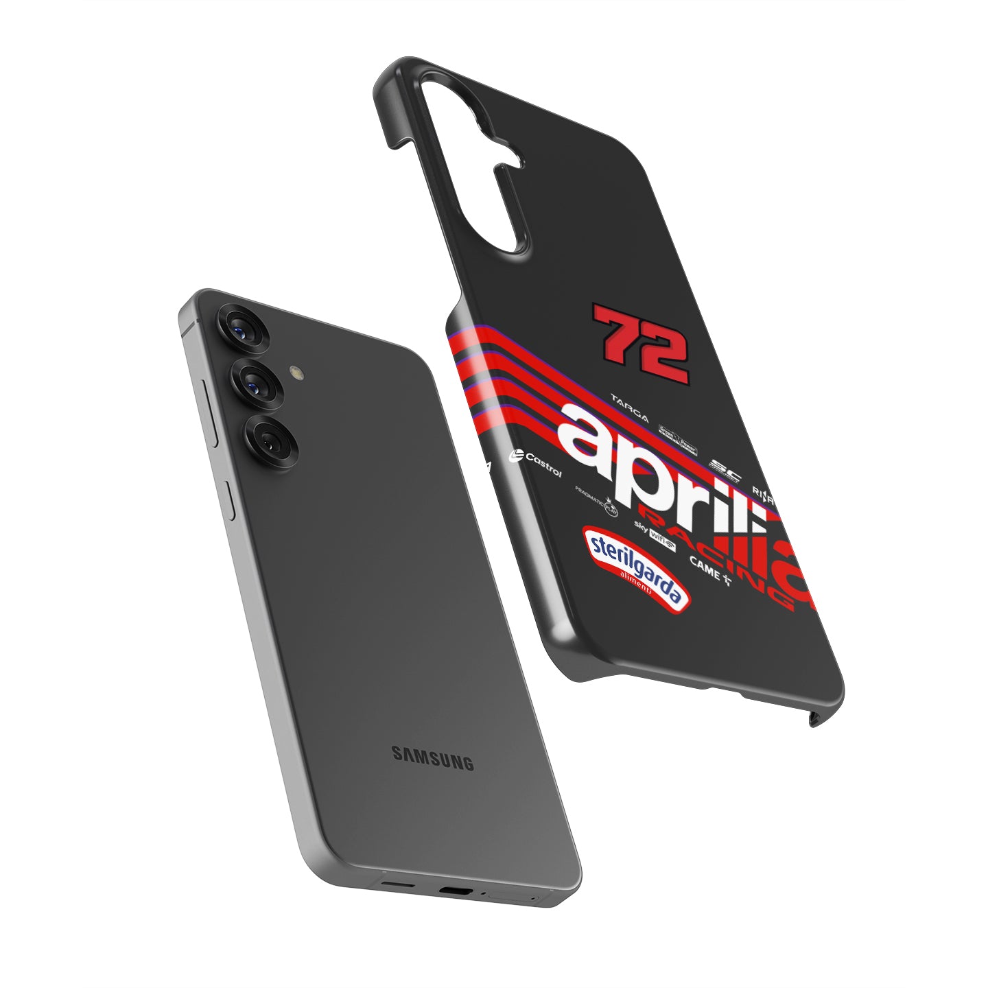 Marco Bezzecchi 2025 MotoGP Phone Case – Aprilia Racing Livery Design for Samsung
