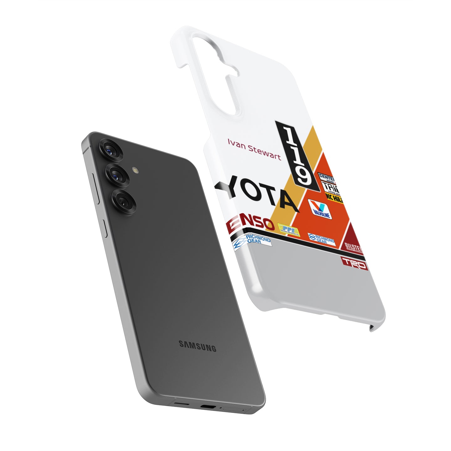 Coque de téléphone Tadej Pogacar 2024 Dual Triumph jaune et rose en jersey par DIZZY