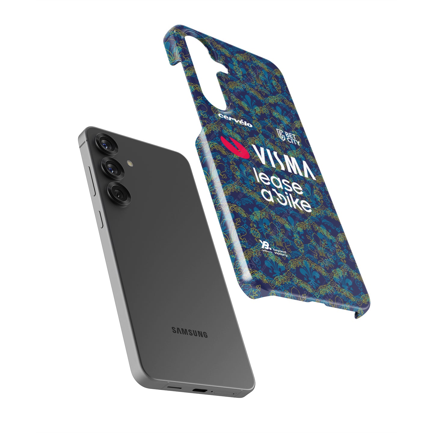 Coque de téléphone Tadej Pogacar 2024 Dual Triumph jaune et rose en jersey par DIZZY