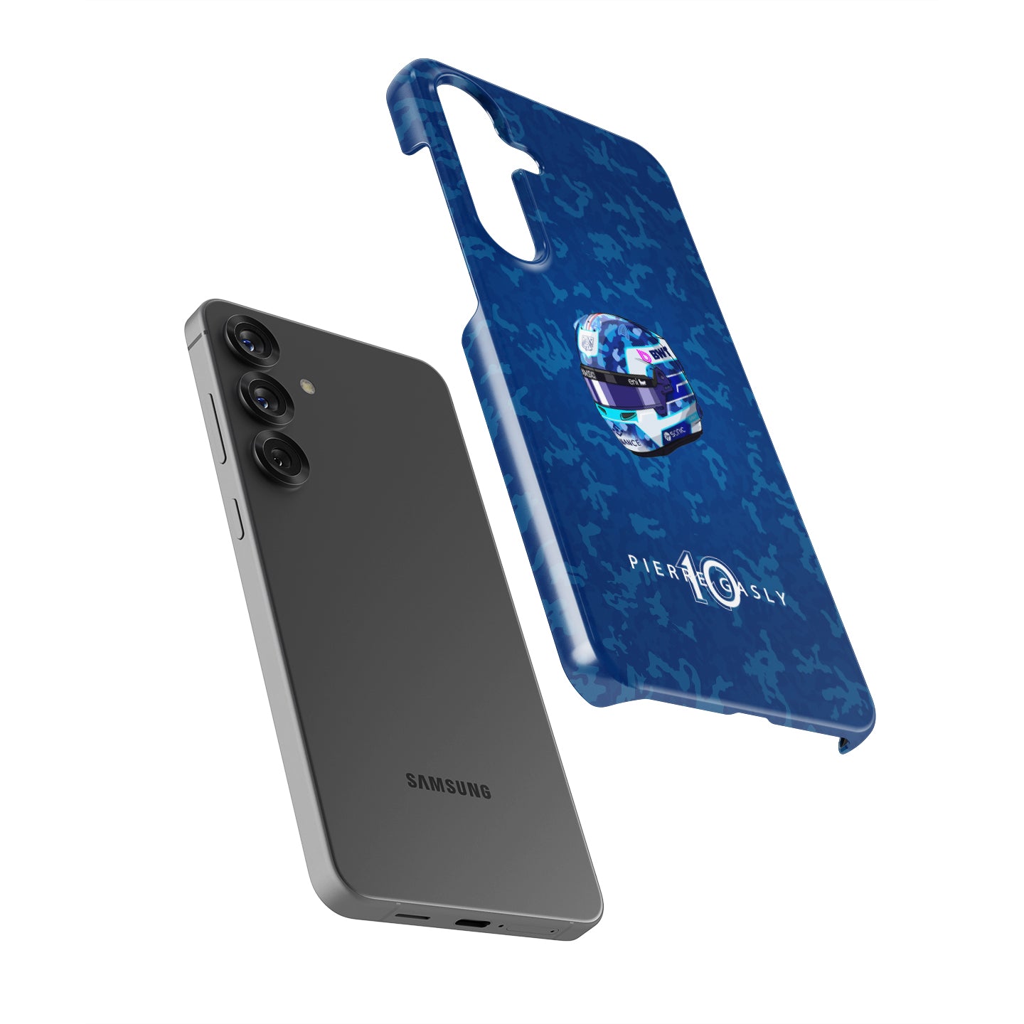 Pierre Gasly 2025 Helmet Phone Case – French Heritage F1 Design for Samsung Galaxy | DIZZY CASE