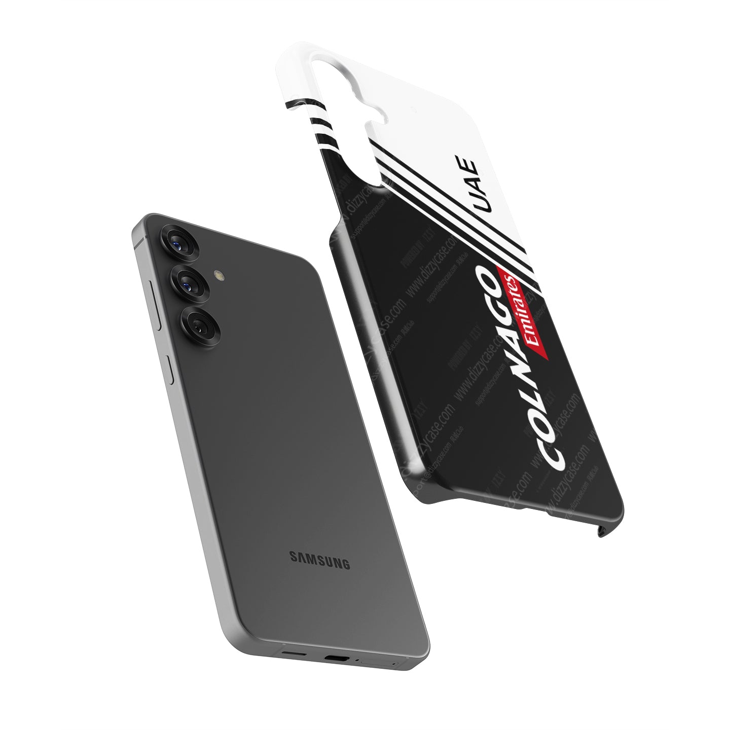 UAE Team 2025 Colnago V5Rs Livery Phone Case – Black & White Edition (for Samsung)
