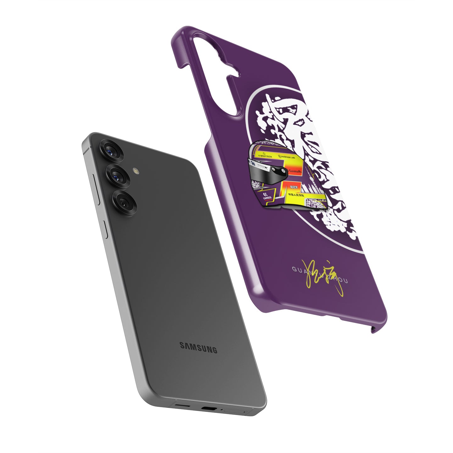Guanyu Zhou 2023 F1 Helmet - Samsung Phone Case