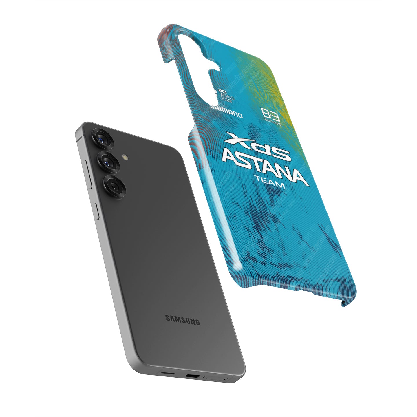 XDS Astana Team 2025 Cycling Jersey Phone Case – Kazakh Blue Legacy for Samsung | DIZZY CASE