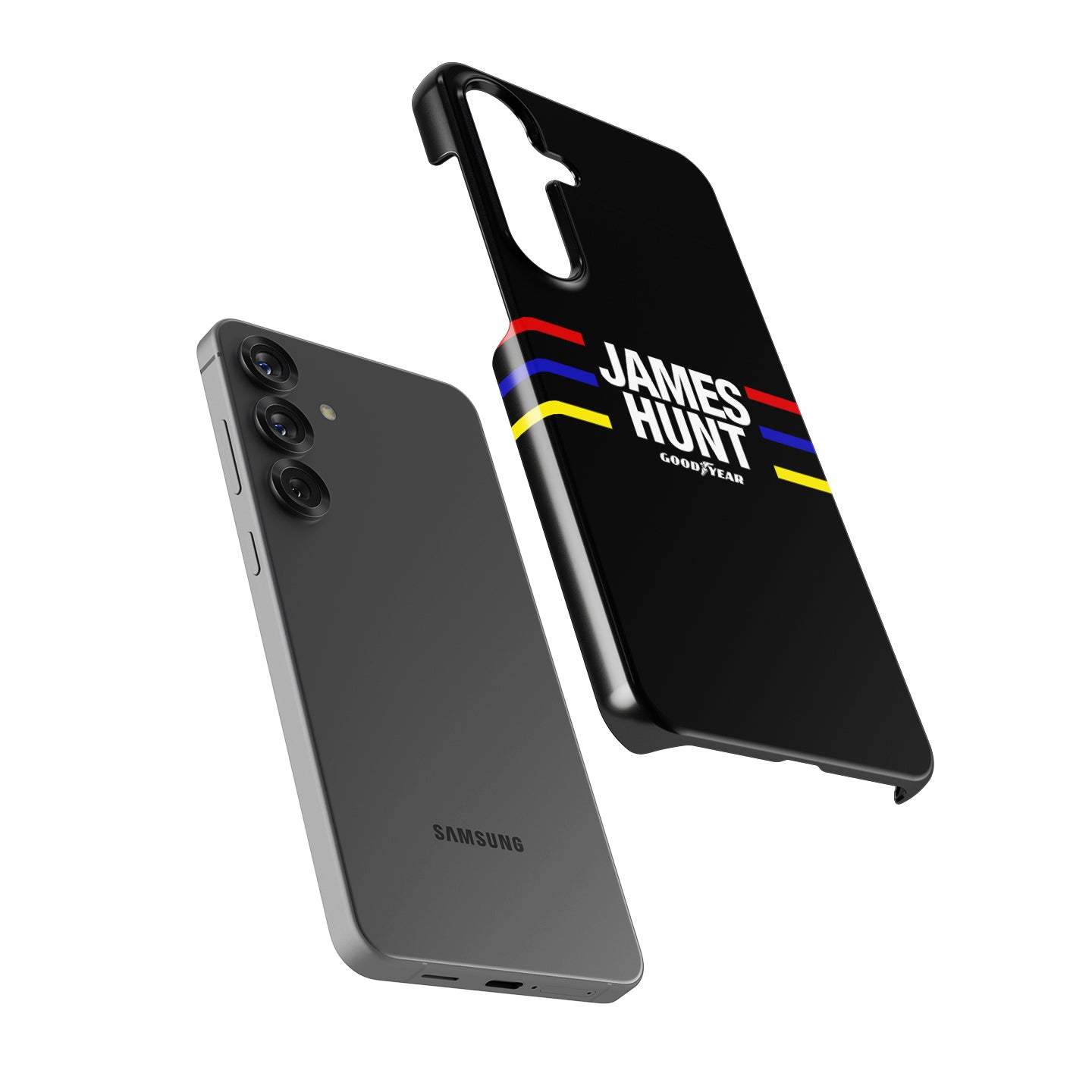 Relive Racing Glory: James Hunt Helmet Samsung Case | DIZZY CASE
