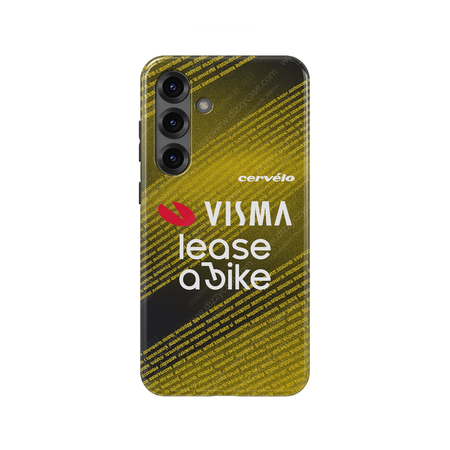 Team Visma–Lease a Bike 2025 TDF Special Edition Phone Case – Yellow & Black Stripes (Samsung Galaxy) | DIZZY CASE