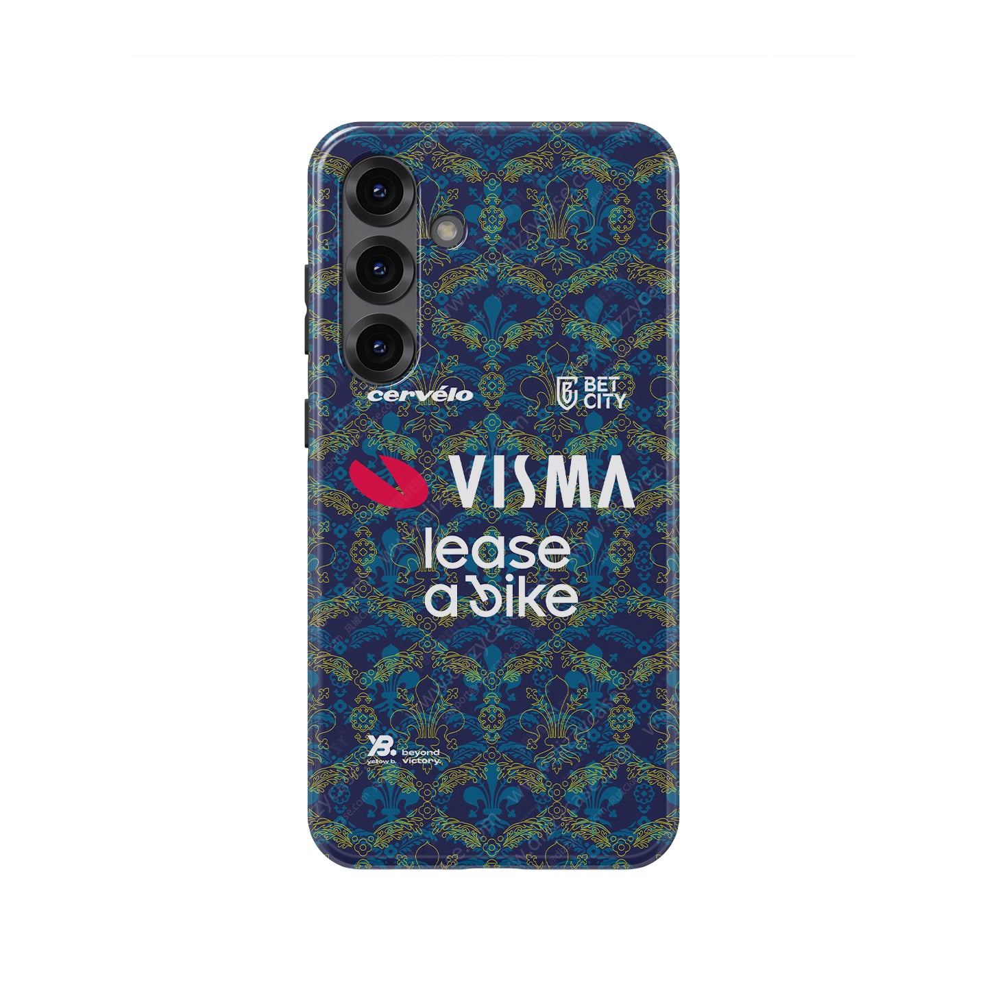 Coque de téléphone Tadej Pogacar 2024 Dual Triumph jaune et rose en jersey par DIZZY