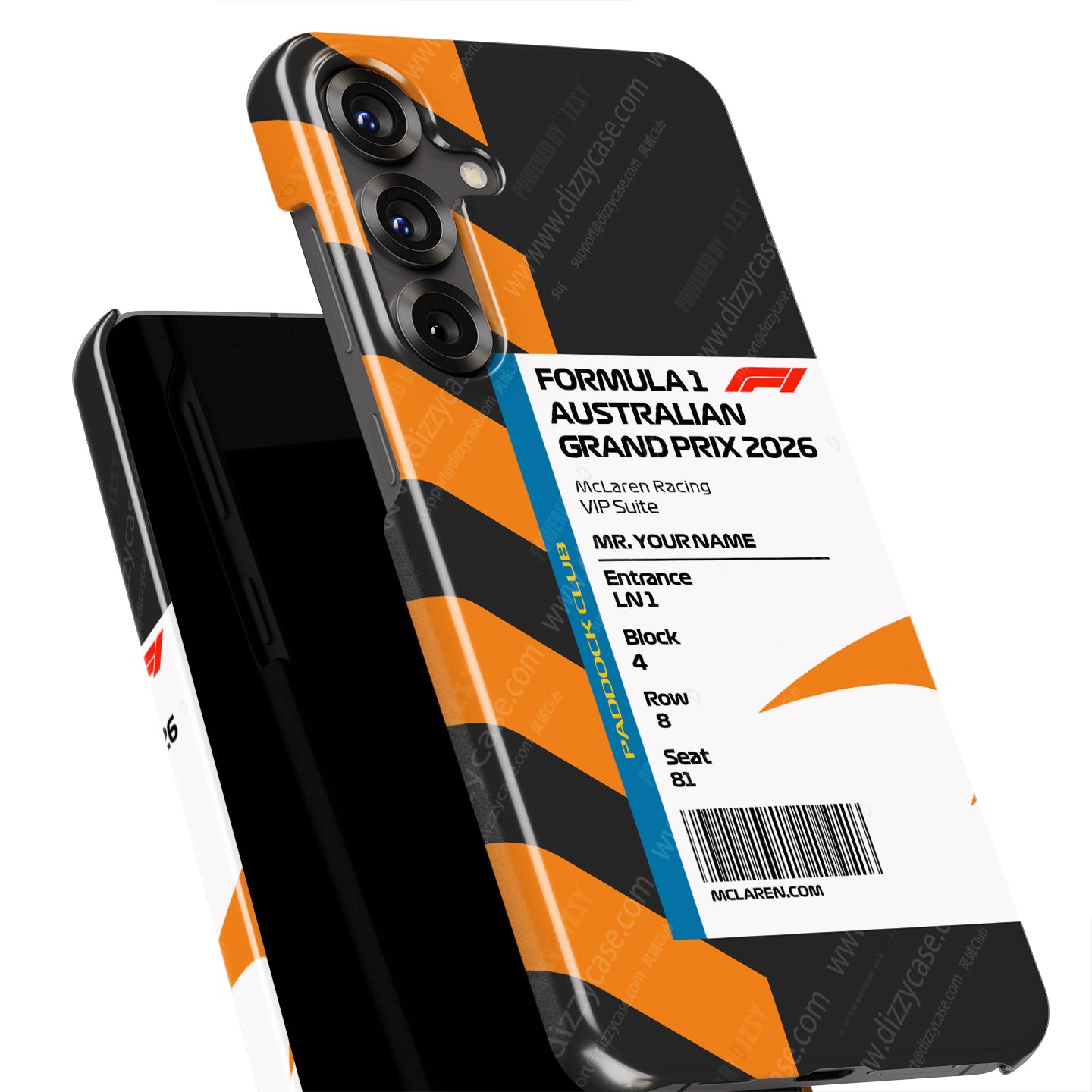 McLaren 2026 Australia VIP Custom Name Samsung Case