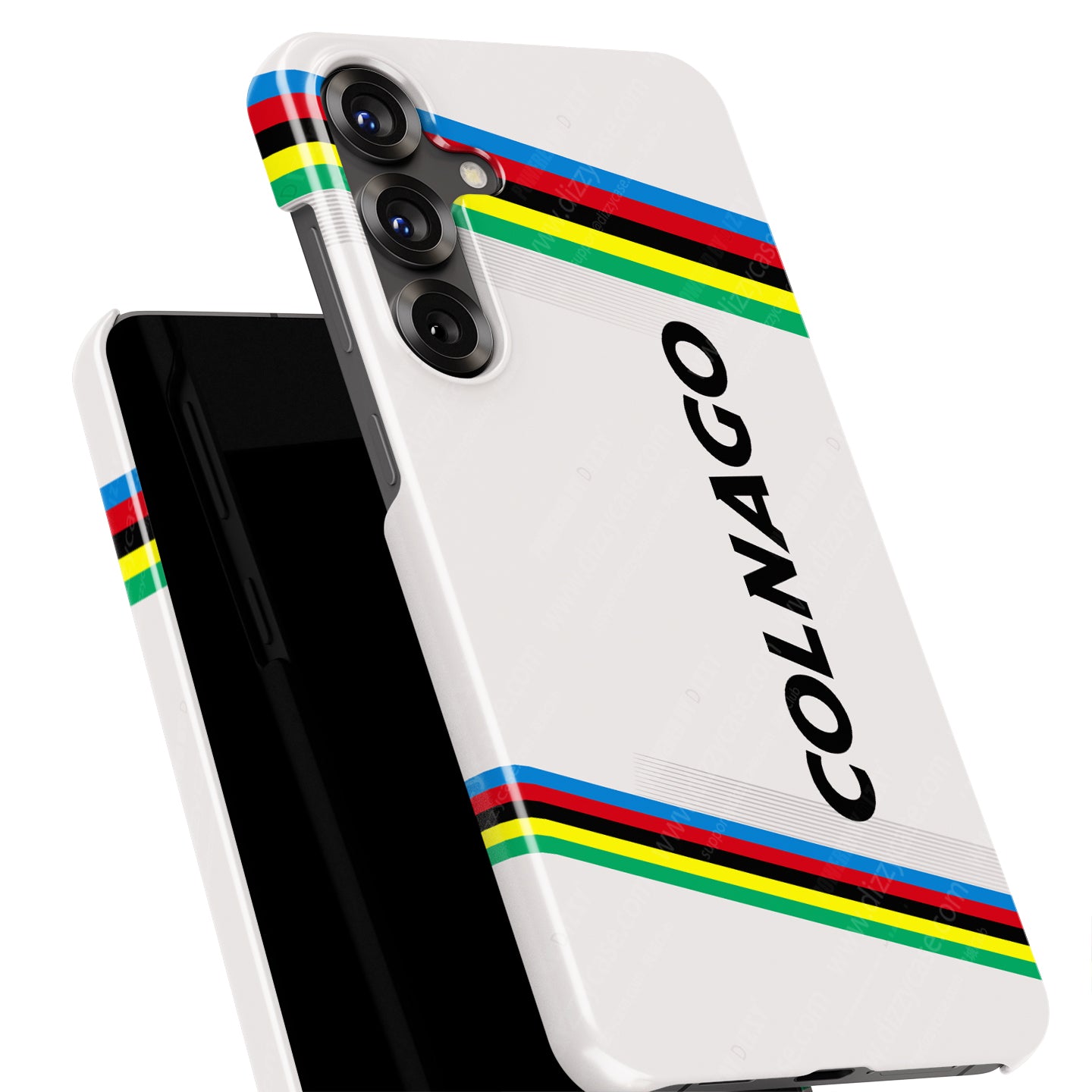 Funda para teléfono Tadej Pogacar 2024 Dual Triumph en jersey amarillo y rosa de DIZZY