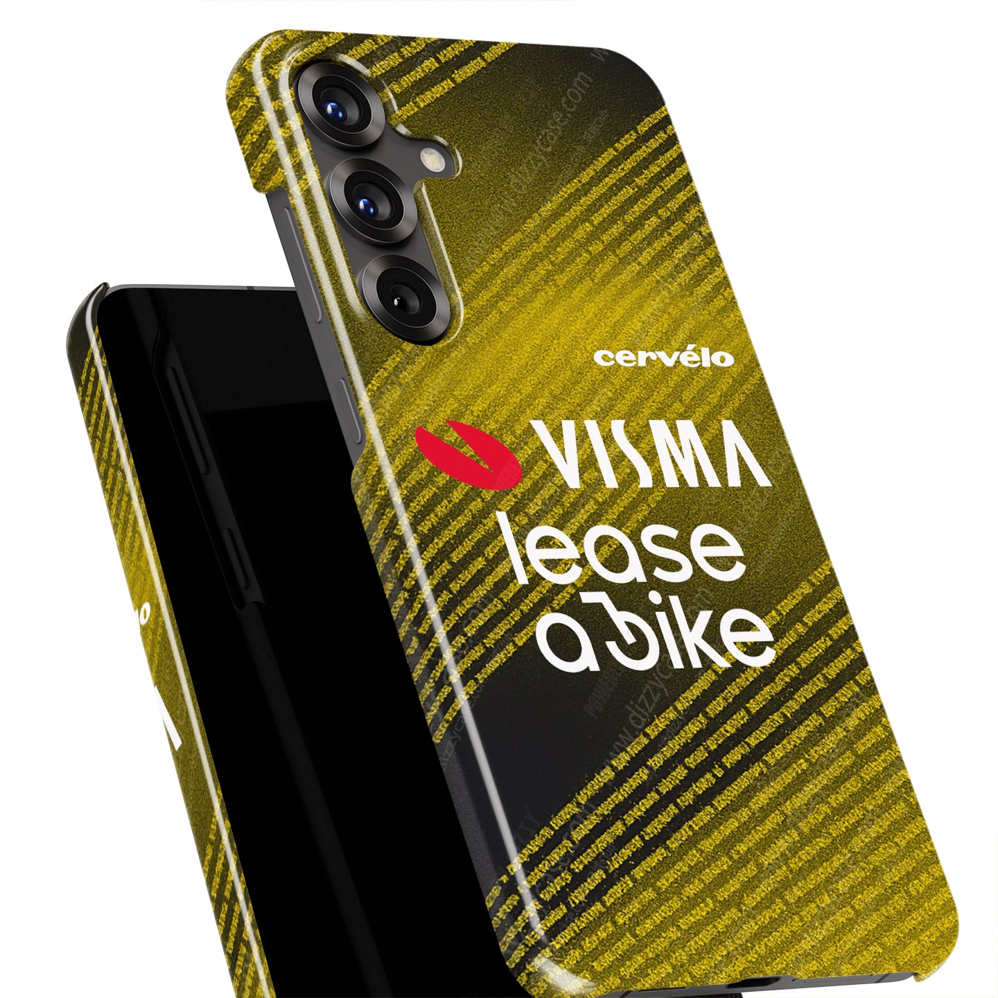 Team Visma–Lease a Bike 2025 TDF Special Edition Phone Case – Yellow & Black Stripes (Samsung Galaxy) | DIZZY CASE