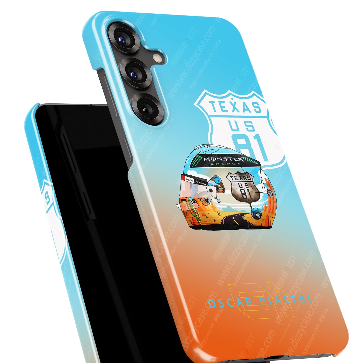 Oscar Piastri Helmet Case for Samsung - 2024 USA Grand Prix | DIZZY CASE