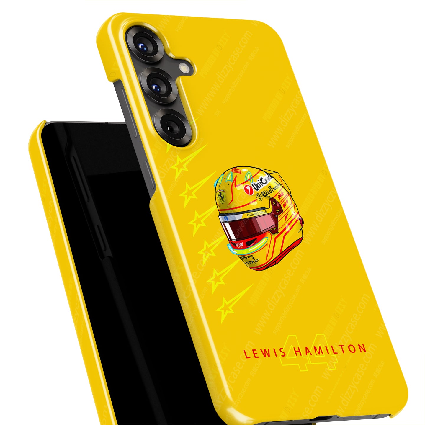 Lewis Hamilton 2025 Ferrari Helmet Phone Case – Yellow Legacy Design for Samsung Galaxy | DIZZY CASE
