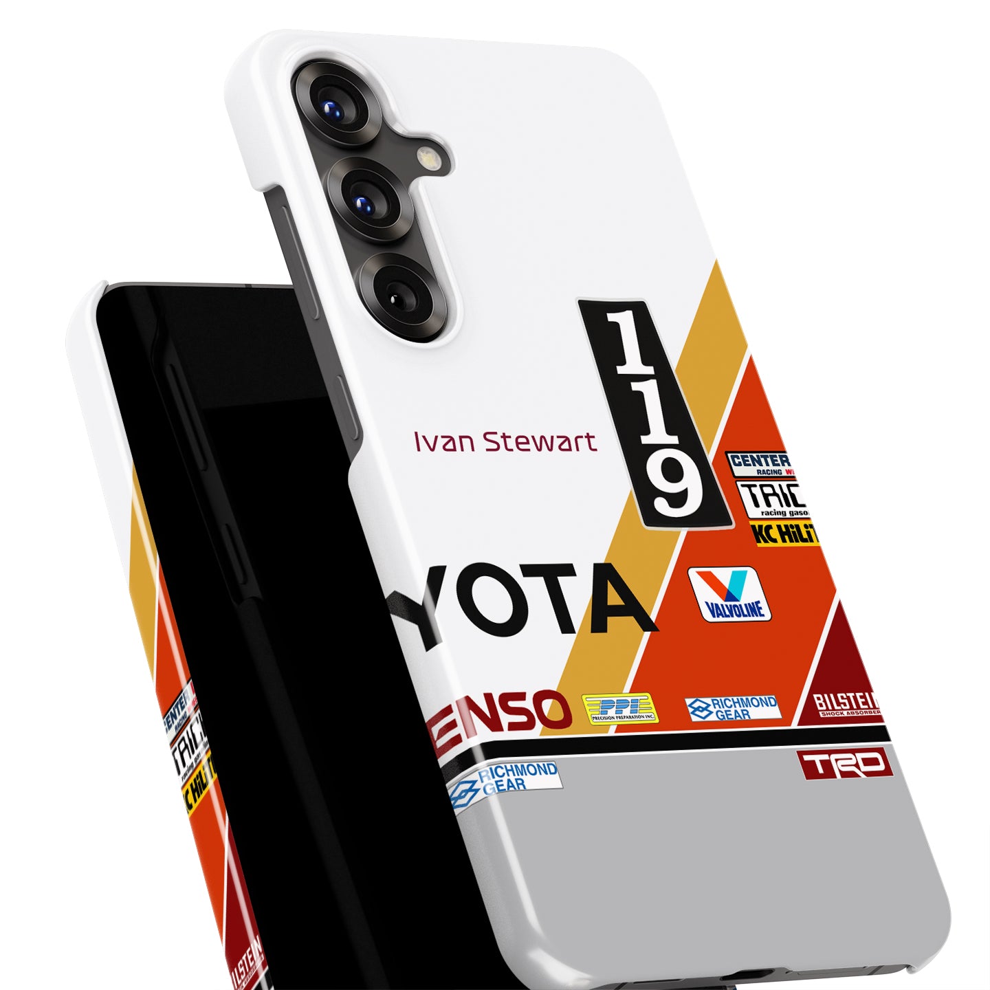 Coque de téléphone Tadej Pogacar 2024 Dual Triumph jaune et rose en jersey par DIZZY