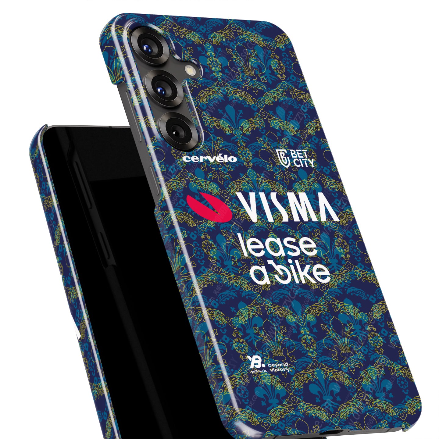 Coque de téléphone Tadej Pogacar 2024 Dual Triumph jaune et rose en jersey par DIZZY