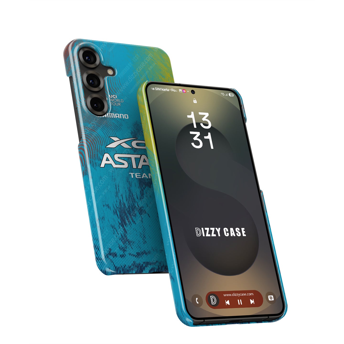 XDS Astana Team 2025 Cycling Jersey Phone Case – Kazakh Blue Legacy for Samsung | DIZZY CASE