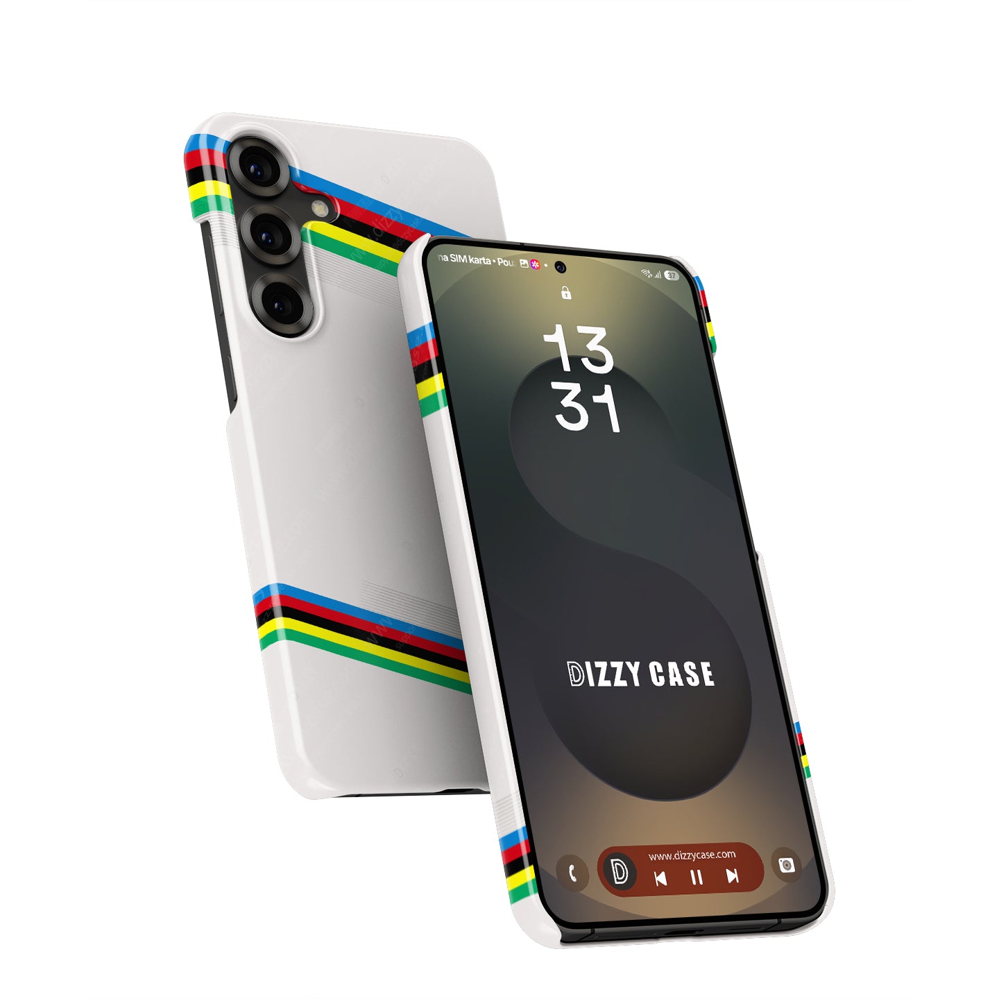 Funda para teléfono Tadej Pogacar 2024 Dual Triumph en jersey amarillo y rosa de DIZZY