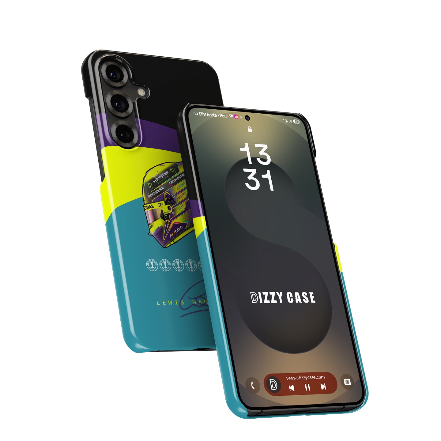 Lewis Hamilton 2023 F1 Helmet Design Samsung Phone Case | DIZZY CASE