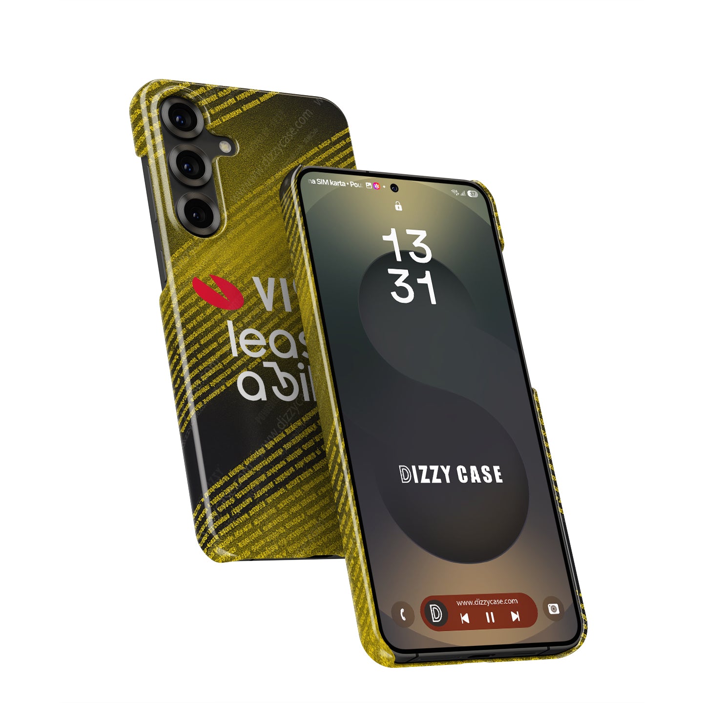 Team Visma–Lease a Bike 2025 TDF Special Edition Phone Case – Yellow & Black Stripes (Samsung Galaxy) | DIZZY CASE