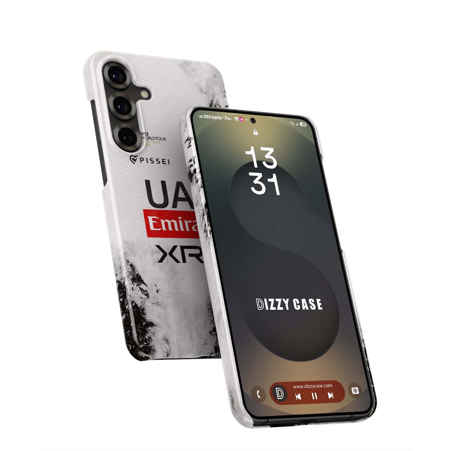 UAE Team Emirates 2025 TDF Special Edition Phone Case – White & Black Heritage (Samsung Galaxy) | DIZZY CASE