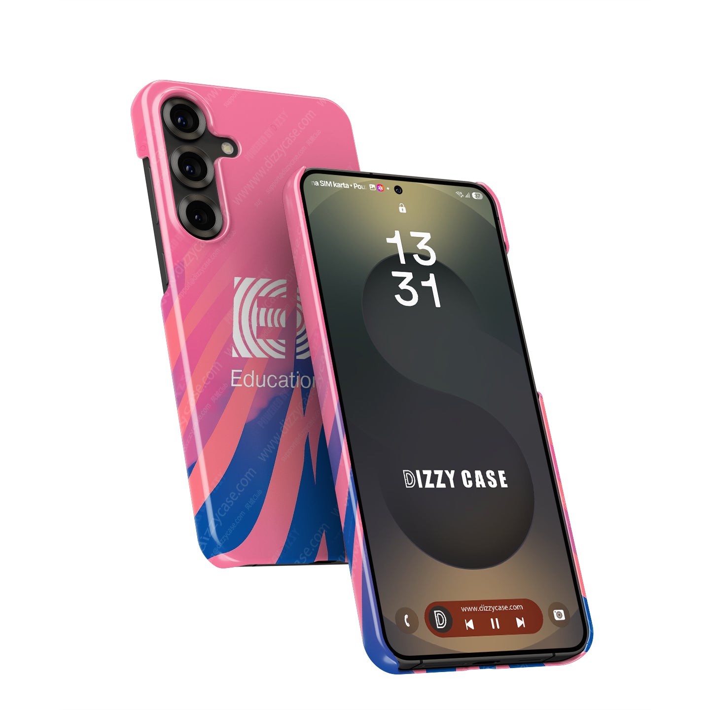 Coque de téléphone Tadej Pogacar 2024 Dual Triumph jaune et rose en jersey par DIZZY
