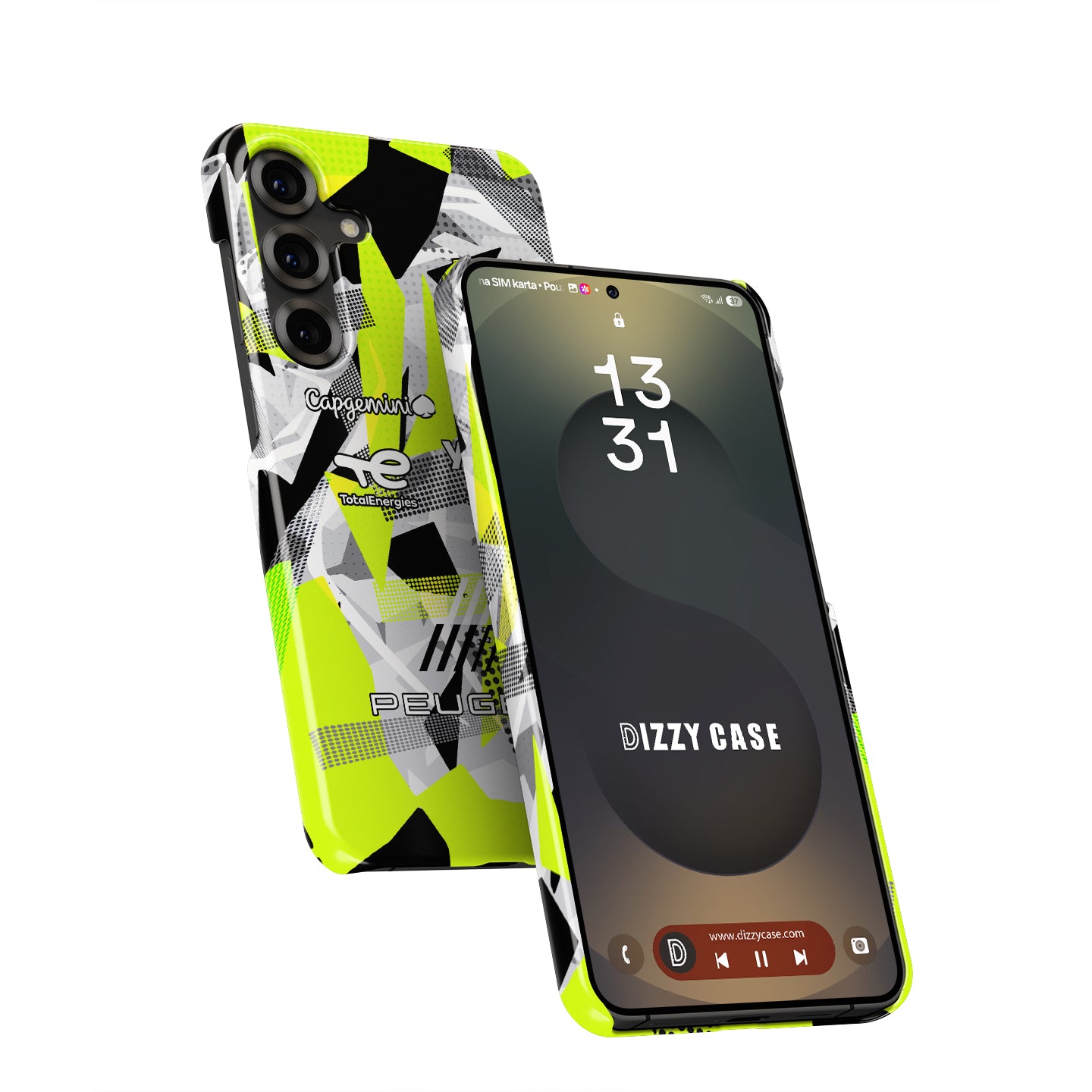 Coque de téléphone Tadej Pogacar 2024 Dual Triumph jaune et rose en jersey par DIZZY