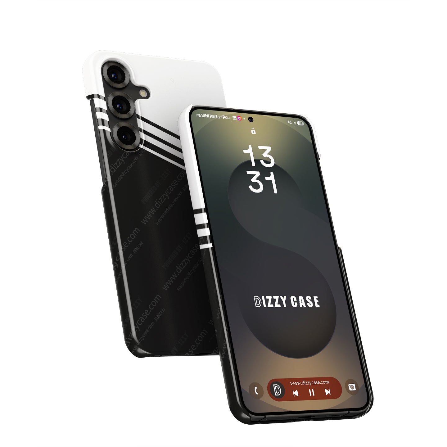 UAE Team 2025 Colnago V5Rs Livery Phone Case – Black & White Edition (for Samsung)