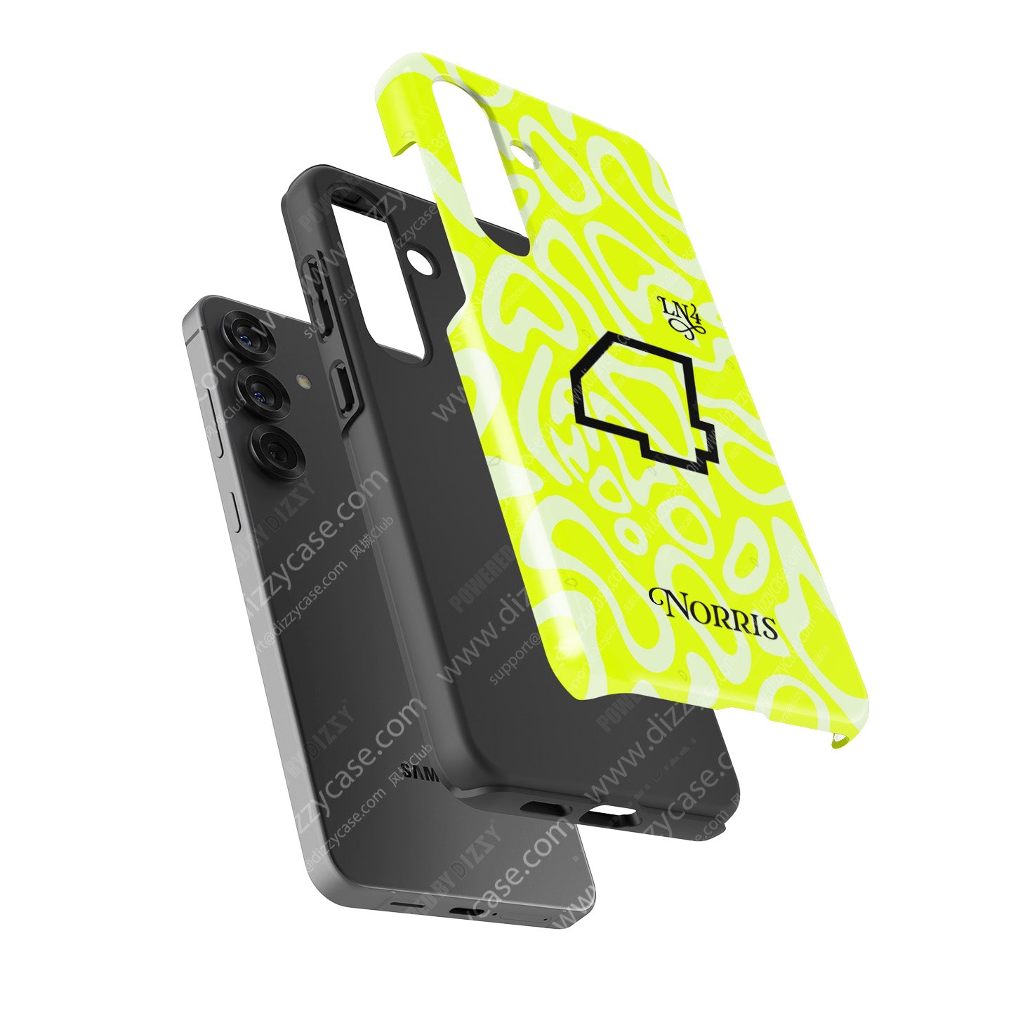 Lando Norris GRANDSTAND ’25 Phone Case – Fluoro Lime Edition for Samsung Galaxy